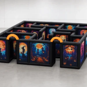 Commercial Inflatable Maze - Dual Orange Arch Halloween - product view 1
