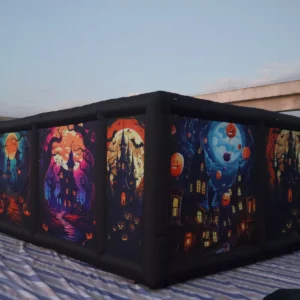 Commercial Inflatable Maze - Dual Orange Arch Halloween - product view 9