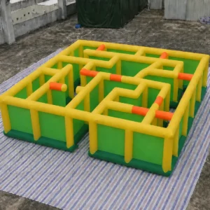 Commercial Inflatable Maze - Yellow Green Open Top - 8 x 8m - P040 - product view 8