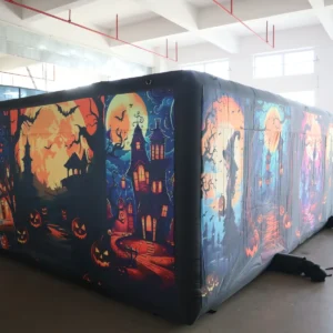Commercial Inflatable Maze - Dual Orange Arch Pumpkin - product view 5