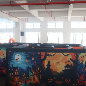 Commercial Inflatable Maze - Dual Orange Arch Pumpkin - product view 4