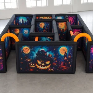 Commercial Inflatable Maze - Dual Orange Arch Pumpkin - product view 1