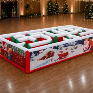 Commercial Inflatable Maze - Christmas Theme with Removable Flat Cover - product view 1