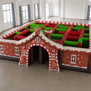 Commercial Inflatable Maze - Gingerbread House Open Top - product view 3