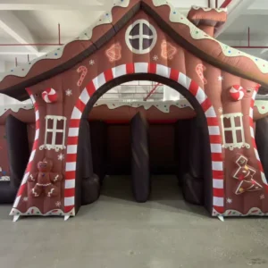 Commercial Inflatable Maze - Gingerbread House Open Top - product view 2