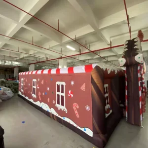 Commercial Inflatable Maze - Gingerbread House Open Top - product view 4