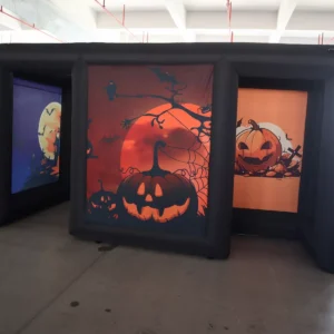 Commercial Inflatable Maze - Black Halloween Open Top - product view 2