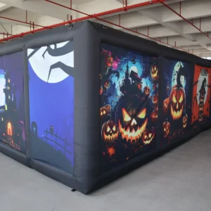 Commercial Inflatable Maze - Black Halloween Open Top - product view 6