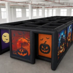 Commercial Inflatable Maze - Black Halloween Open Top - product view 1