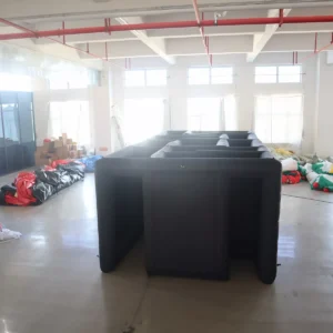 Commercial Inflatable Maze - Plain Black with Removable Cover - product view 6