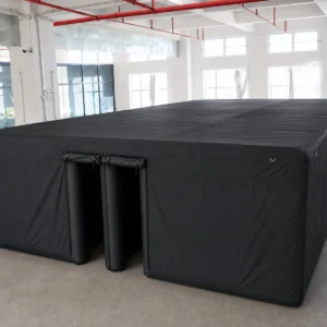 Commercial Inflatable Maze - Plain Black Open Top with Removable Cover - product view 3