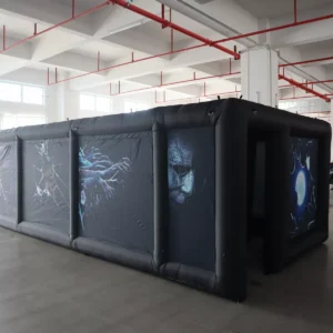 Commercial Inflatable Maze - Black Skeleton and Moon Halloween - product view 1