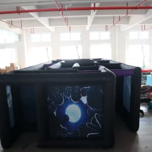 Commercial Inflatable Maze - Black Skeleton and Moon Halloween - product view 2