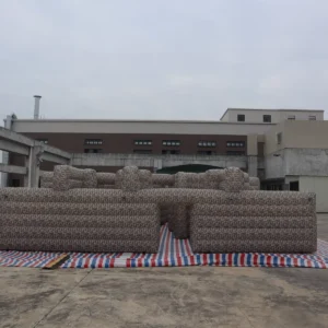 Commercial Inflatable Maze - Brown Grey Low Wall Route - product view 2