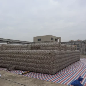 Commercial Inflatable Maze - Brown Grey Low Wall Route - product view 5