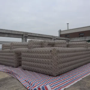 Commercial Inflatable Maze - Brown Grey Low Wall Route - product view 3