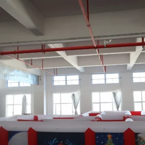 Commercial Inflatable Maze - Red White Christmas Open Top - product view 2
