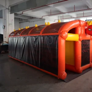 Commercial Inflatable Maze - Orange Dragon Barrel Roof Corridor - product view 2