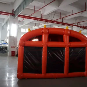 Commercial Inflatable Maze - Orange Dragon Barrel Roof Corridor - product view 4
