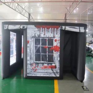 Commercial Inflatable Maze - Grey Blood Window Flat Roof - product view 2
