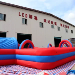 Commercial Inflatable Maze - Red Blue Open Top Arch Route - product view 4