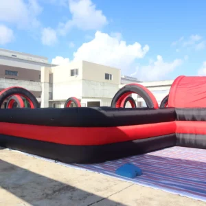 Commercial Inflatable Maze - Black Red Open Top Arch Route - product view 5