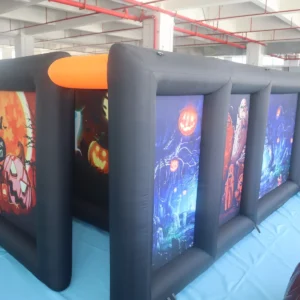 Commercial Inflatable Maze - Black Halloween Dual Passage Open Top - product view 2
