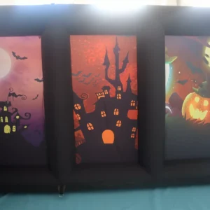 Commercial Inflatable Maze - Black Halloween Dual Passage Open Top - product view 6