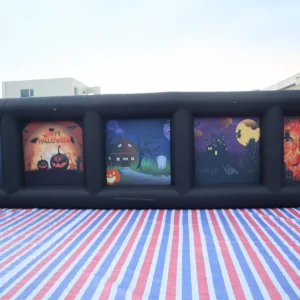 Commercial Inflatable Maze - Black Halloween Low Wall with Removable Cover - product view 6