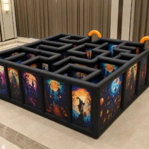Commercial Inflatable Maze - Printed Halloween Open Top Route - product view 3