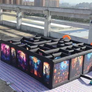 Commercial Inflatable Maze - Printed Halloween Open Top Route - product view 2