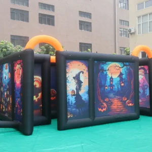 Commercial Inflatable Maze - Printed Halloween Open Top Route - product view 6