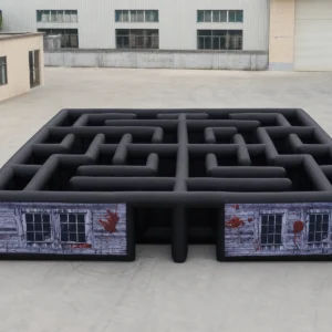 Commercial Inflatable Maze - Blood Window Open Top Dual Passage - product view 1