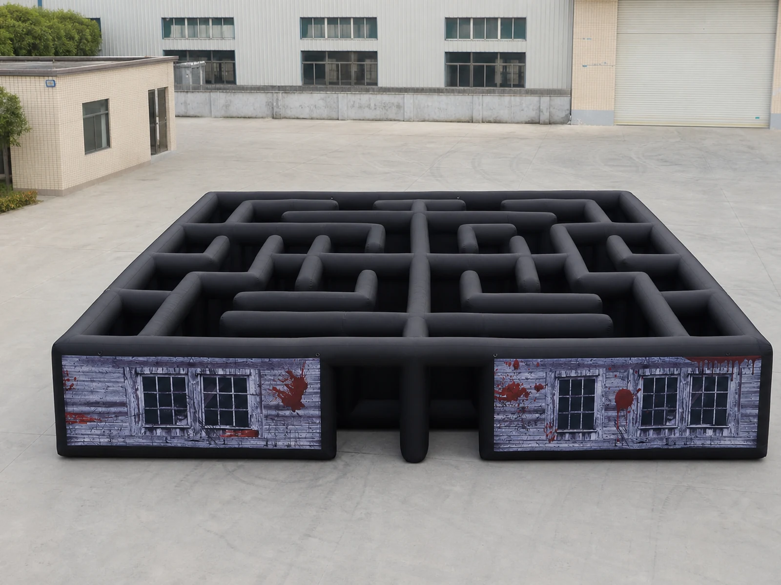 Commercial Inflatable Maze - Blood Window Open Top Dual Passage - product view 1