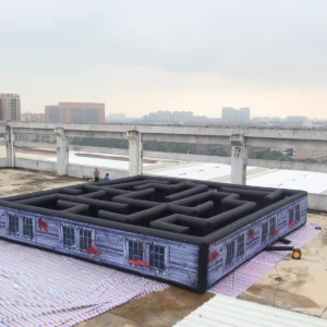 Commercial Inflatable Maze - Blood Window Open Top Dual Passage - product view 5