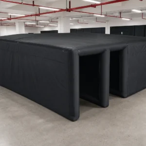 Commercial Inflatable Maze - Plain Black Fully Covered Dual Passage - product view 3