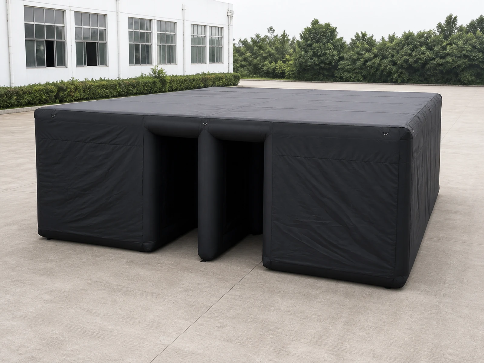 Commercial Inflatable Maze - Plain Black Fully Covered Dual Passage - product view 1