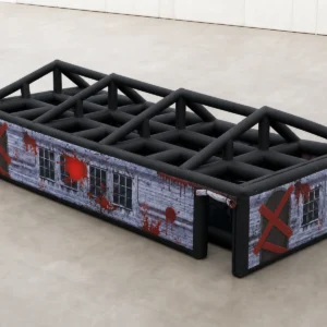 Commercial Inflatable Maze - Haunted Building Gable Frame with Removable Cover - product view 1