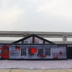 Commercial Inflatable Maze - Haunted Building Gable Frame with Removable Cover - product view 2