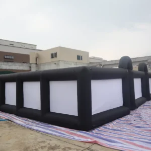 Commercial Inflatable Maze - Black White Mesh Open Top Dual Arch - product view 2
