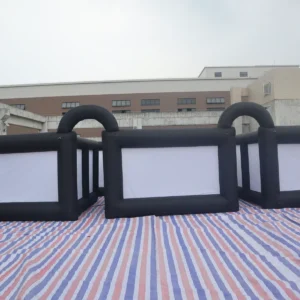 Commercial Inflatable Maze - Black White Mesh Open Top Dual Arch - product view 5