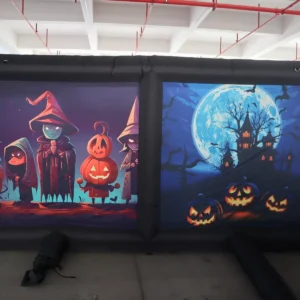 Commercial Inflatable Maze - Black Halloween Covered Corridor - product view 4