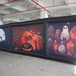 Commercial Inflatable Maze - Black Halloween Covered Corridor - product view 2