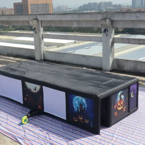 Commercial Inflatable Maze - Black Halloween Mesh with Removable Cover - product view 3