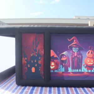 Commercial Inflatable Maze - Black Halloween Mesh with Removable Cover - product view 6