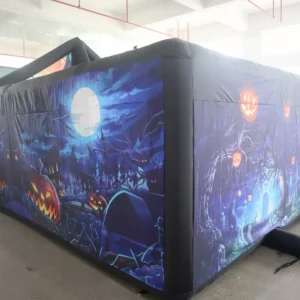 Commercial Inflatable Maze - Haunted Castle Gable Facade Open Top - product view 3
