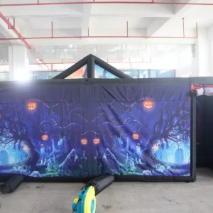 Commercial Inflatable Maze - Haunted Castle Gable Facade Open Top - product view 2