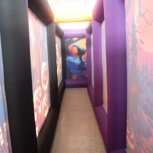 Commercial Inflatable Maze - Black Purple Halloween Open Top Corridor - product view 2