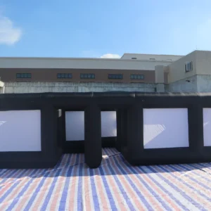 Commercial Inflatable Maze - Black White Mesh Open Top Dual Passage - product view 3