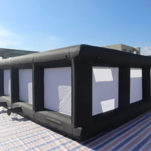 Commercial Inflatable Maze - Black White Mesh Open Top Dual Passage - product view 2